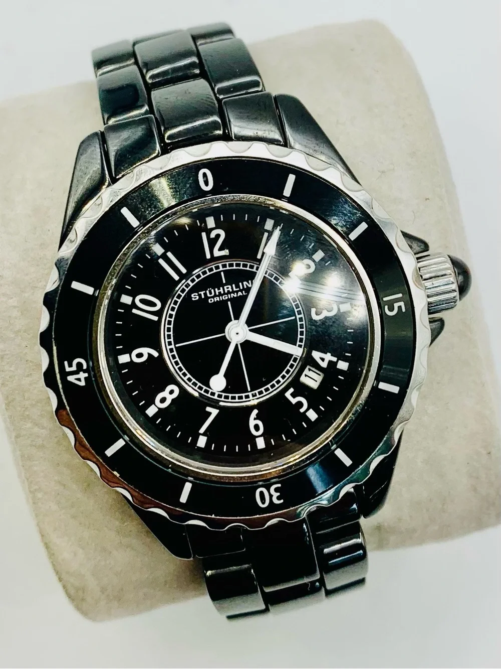 Stuhrling Original Women's Black Stainless Steel Watch